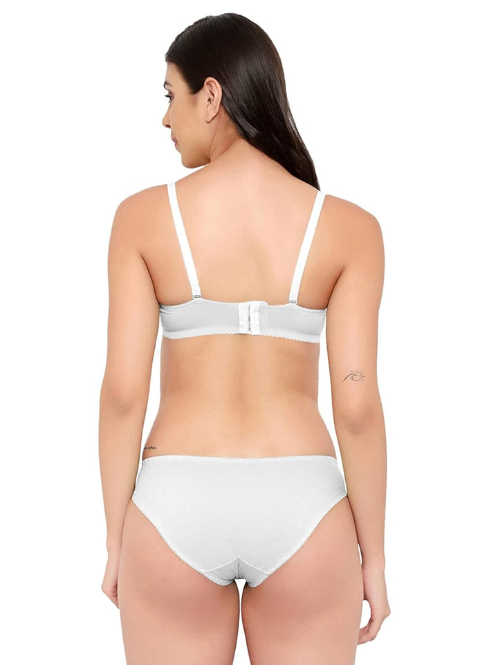 Bra Panty SetJetveli-Wired Regular Bra Panty Set
Crafted from high-quality cotton, this set offers a soft and breathable feel against the skin, ensuring all-day comfort. The lightly padded cups and under-wired des