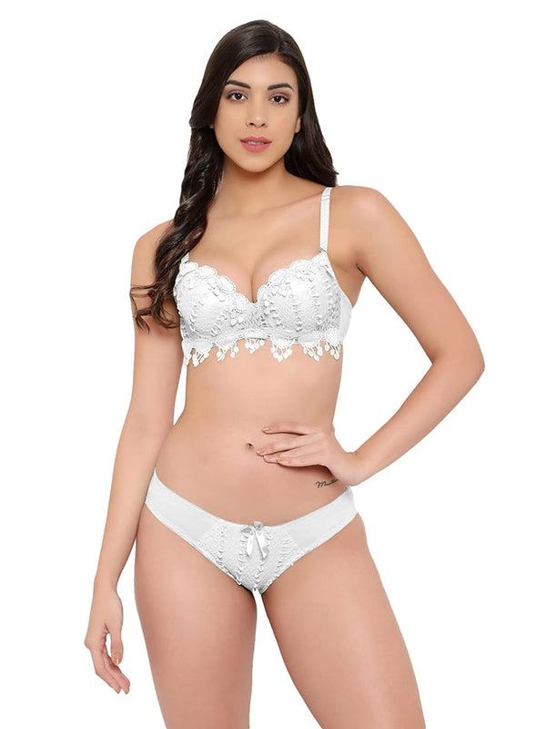 Bra Panty SetJetveli-Wired Regular Bra Panty Set
Crafted from high-quality cotton, this set offers a soft and breathable feel against the skin, ensuring all-day comfort. The lightly padded cups and under-wired des