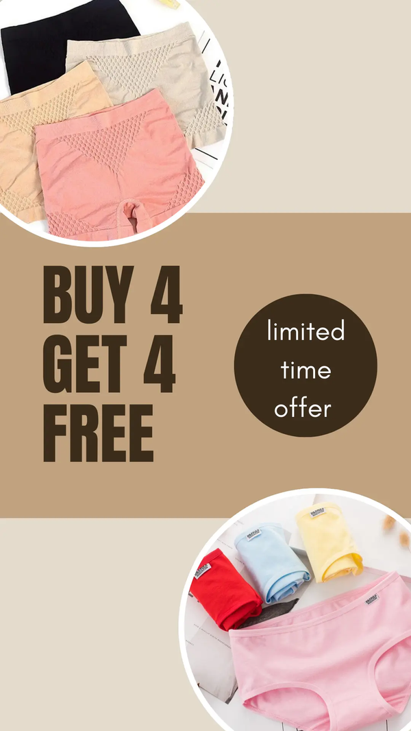 Buy 4 Shapewear Get 4 Hipster Panties Free