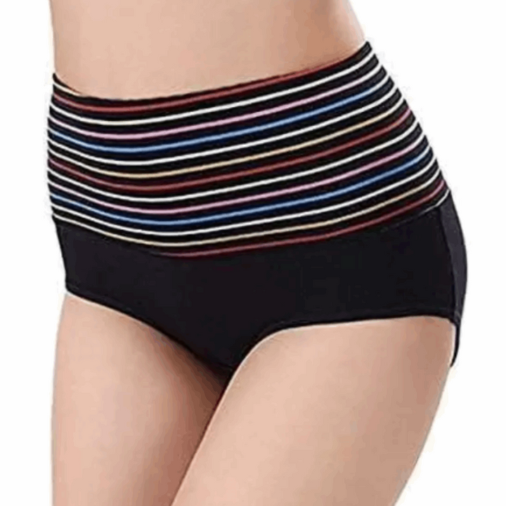 Cotton Underwear for Women Briefs High Waist Tummy Control Pants, Panties (Pack of 5)