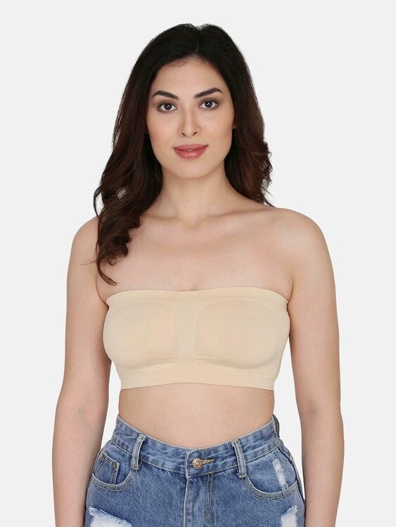 Women Bandeau/Tube Non-Padded Bra: Everyday Use, Gym Bra(Pack of 2) -B
Jetveli Introducing our versatile Multicolor bandeau top, the ultimate combination of comfort and style.
Designed to provide the perfect fit, this tube bra offers eWomen Bandeau/Tube