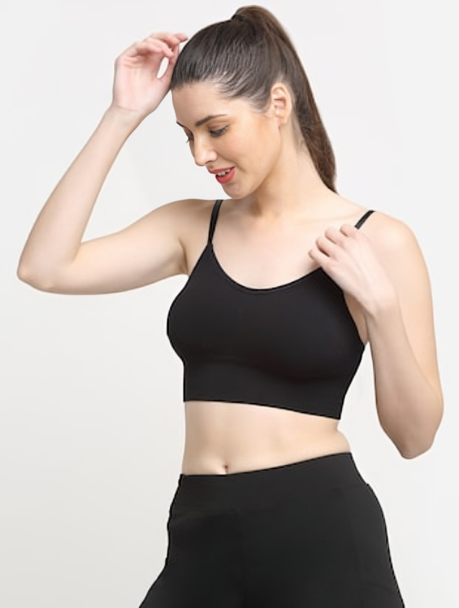 Jetveli Super Soft Sports Bra for Effortless Support(Pack of 2) - whit
Introducing the Rust Padded &amp; Non-Wired Dry Fit Solid Workout Bra, a must-have addition to your fitness wardrobe. This high-quality sports bra features a sleek Jetveli Super Soft Sports Bra